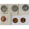 Image 1 : 3-1955 PROOF WASHINGTON QUARTER + 3-1953 PROOF LINCOLN CENTS