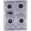 Image 1 : ( 4 ) 2001-S SILVER RHODE ISLAND STATE QUARTERS, PCGS PR-69 DCAM