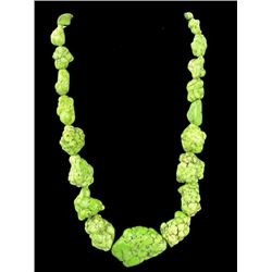 Gaspeite Nugget Necklace