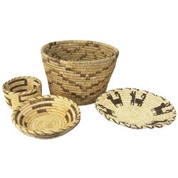 4 Papago Baskets