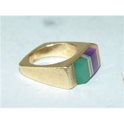Hopi Gold Ring - Duane Maktima