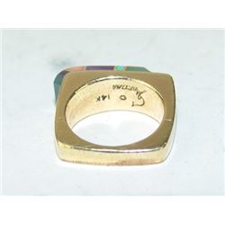 Hopi Gold Ring - Duane Maktima