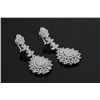 Image 1 : 4.80 ctw Diamond Earring Pear Shape Design Pendant  F, SI2-I1 18K White Gold