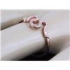Image 4 : 14K Rose Gold 0.13ct Round Diamond Snake Statement Band Ring - Size 6.5