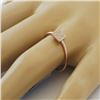 Image 3 : 14K Rose Gold 0.11ct Micro Pave Diamond Mini Square Band Ring - Size 7