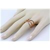 Image 3 : 0.20ct Pavé Diamonds in 14K Rose Gold Basketball Line Motiff Ring - Size 7
