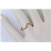 Image 2 : 0.13ct Pavé Diamonds in 14K Rose Gold Stackable Wave Band Ring - Size 6.5