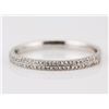 Image 1 : 0.14ct Pavé Diamond in 14K White Gold Stackable Half Band Ring - Size 7