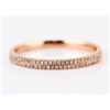 Image 1 : 0.14ct Pavé Diamond in 14K Rose Gold Stackable Half Band Ring - Size 7