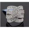 Image 1 : 3.38 ctw Pave Set Diamond Overlapping Multi-Band Ring 14KWhite Gold 14.79g|**Size:6.5