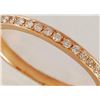 Image 1 : 14K Rose Gold 0.19ct Round Diamond Stackable Wedding Band Ring Set - Size 6.5