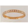 Image 2 : 14K Rose Gold 0.19ct Round Diamond Stackable Wedding Band Ring Set - Size 6.5