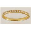 Image 1 : 14K Yellow Gold 0.19ct Round Diamond Stackable Eternity Band Ring Set - Size 6.5