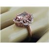 Image 4 : 2.96ct Rectangular Cushion Morganite 14K Rose Gold Cocktail Ring - Size 7