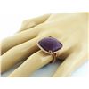 Image 4 : 32.79ct Cushion Ruby & Diamond 14K Rose Gold Halo Cocktail Ring Size 7 RESIZABLE