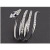Image 2 : 0.36ct Round Diamond in 14K White Gold Snake Wrap Statement Ring - Size 7