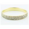 Image 1 : 14K Yellow Gold 0.32ct Pave Round Diamond Stackable Wedding Band Ring - Size 6.5