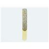 Image 2 : 14K Yellow Gold 0.32ct Pave Round Diamond Stackable Wedding Band Ring - Size 6.5