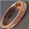 Image 3 : 14K Rose Gold 0.23ct Round G Diamond Stackable Eternity Band Ring - Size 6.5