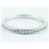 Image 1 : 0.25ct Channel Pavé Diamond Stackable 14K White Gold Band Ring - 6.5 RESIZABLE