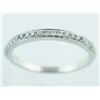 Image 2 : 0.25ct Channel Pavé Diamond Stackable 14K White Gold Band Ring - 6.5 RESIZABLE