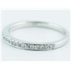 Image 3 : 0.25ct Channel Pavé Diamond Stackable 14K White Gold Band Ring - 6.5 RESIZABLE