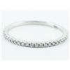 Image 1 : 14K White Gold 0.18ct Pavé Diamond Stackable Wedding Band Ring - Size 6.75
