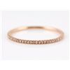Image 1 : 0.09ct Pavé Diamond in 14K Rose Gold Stackable Half Band Ring - Size 7