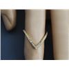 Image 3 : 14K Yellow Gold 0.28ct Round G Diamond Stackable Chevron Goth Band Ring - Size 7