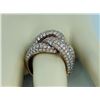 Image 5 : 14K Rose Gold 2.99ct Pavé Diamonds Interlocking Loops Motif Ring - Size 7