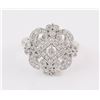 Image 3 : 0.97 ctw Diamond  Cluster Pave Band 14KWhite Gold F-G, SI2-SI3|**Size:6  5.60g