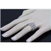 Image 4 : 2.10 ctw Pave Channel Set Diamond  Filigree Ring 14K White Gold   5.83g|**Size:6.5