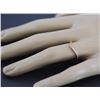 Image 3 : 0.10ct Round Diamond Stackable 14K Rose Gold Shevron Band Ring - Size 6.5