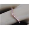 Image 4 : 0.10ct Round Diamond Stackable 14K Rose Gold Shevron Band Ring - Size 6.5