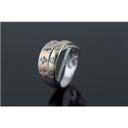 0.32ctw Statement Diamond Ring 14k Two Tone G-HSi2-Si3|Ring Size:6.5|Gram Weight:5.99