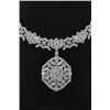 Image 2 : 10.70 ctw Ladies Diamond Pendant Necklace F, SI2-I1  18K White Gold