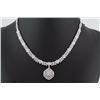 Image 3 : 10.70 ctw Ladies Diamond Pendant Necklace F, SI2-I1  18K White Gold