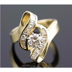 1.0 ctw Diamond Engagement  Ring 14K Yellow Gold H-I, SI3  5.3 tgw |**Size:6.5