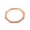 Image 1 : 0.08ct Pavé Diamond in 14K Rose Gold Stackable Octagon Band Ring - Size 7