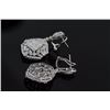 Image 3 : 3.50 ctw Diamond Earring (F, SI2-I1) 18K White Gold Dim. Approx Ht 35mmx20mm