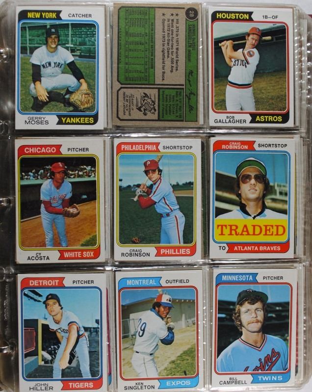 1974 TOPPS BASEBALL (Missing 33 Cards) NICE AVG EXEM, few lesser