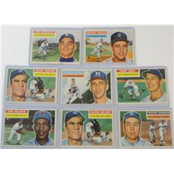 1956 TOPPS LOT (8 Cards) SPAHN, SNIDER, BAUER