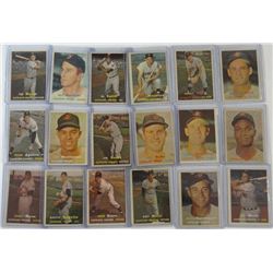 1957 TOPPS CLEVELAND INDIANS TEAM LOT (18 CARDS) COLAVITO, WYNN