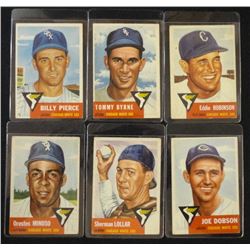 1953 TOPPS BASEBALL WHITE SOX TEAM LOT (6 DIFFERENT) MOSTLY EX-EX+, 2-VG