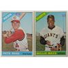 Image 1 : 1966 TOPPS #1 WILLIE MAYS & #30 PETE ROSE, BOTH VG