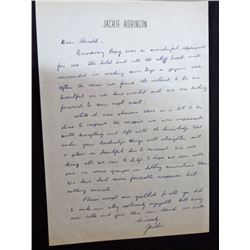 JACKIE ROBINSON SIGNED PSA/DNA CERTIFIED LETTER