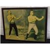 Image 1 : VINTAGE BOXING PHOTOS - (2) 10x15 FRAMED AS ONE- JAKE KILRAIN & JOHN L SULLIVAN