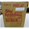 Image 1 : 1987 Topps Baseball Unopened Rack Pack Case w/ 6 Boxes per Case, 24 Packs /Box