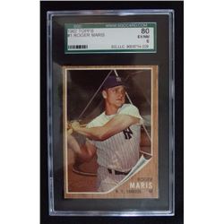 1962 TOPPS #1 ROGER MARIS SGC 80 EX/NM