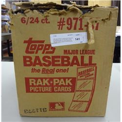 1987 Topps Baseball Unopened Rack Pack Case w/ 6 Boxes per Case, 24 Packs /Box